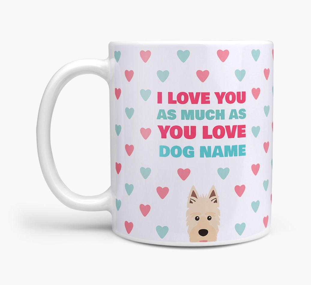Personalised {breedFullName} 'I Love You As Much As You Love {dogsName}' Mug