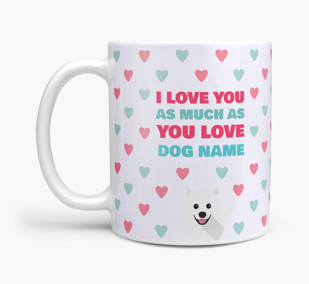 Personalised {breedFullName} 'I Love You As Much As You Love {dogsName}' Mug