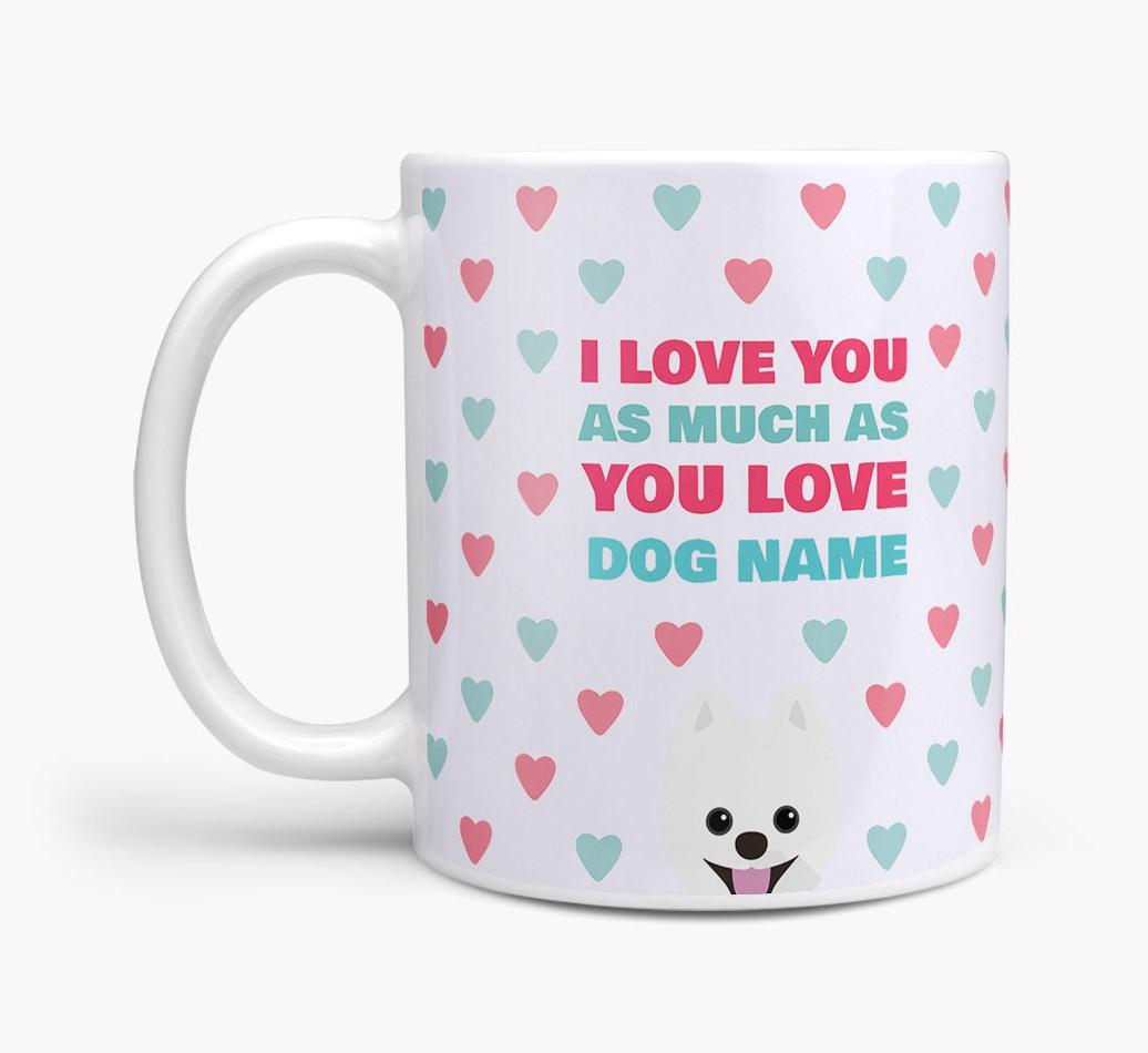 Personalised {breedFullName} 'I Love You As Much As You Love {dogsName}' Mug