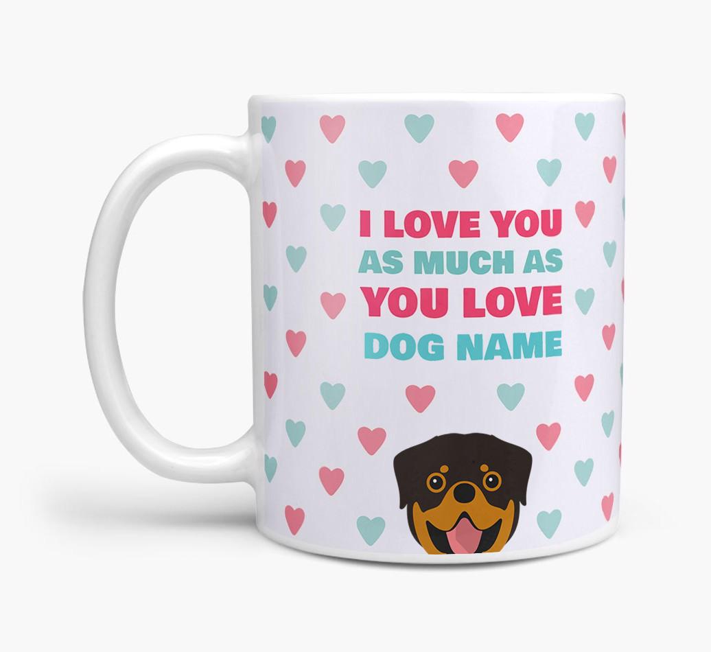 Personalised {breedFullName} 'I Love You As Much As You Love {dogsName}' Mug