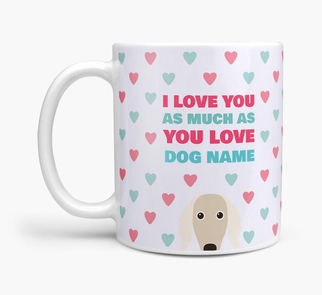 Personalised {breedFullName} 'I Love You As Much As You Love {dogsName}' Mug
