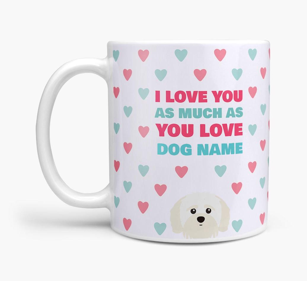 Personalised {breedFullName} 'I Love You As Much As You Love {dogsName}' Mug