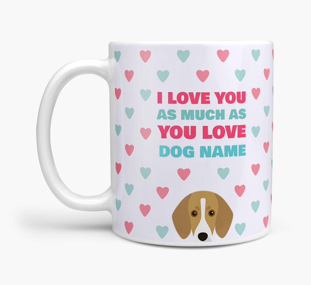 Personalised {breedFullName} 'I Love You As Much As You Love {dogsName}' Mug