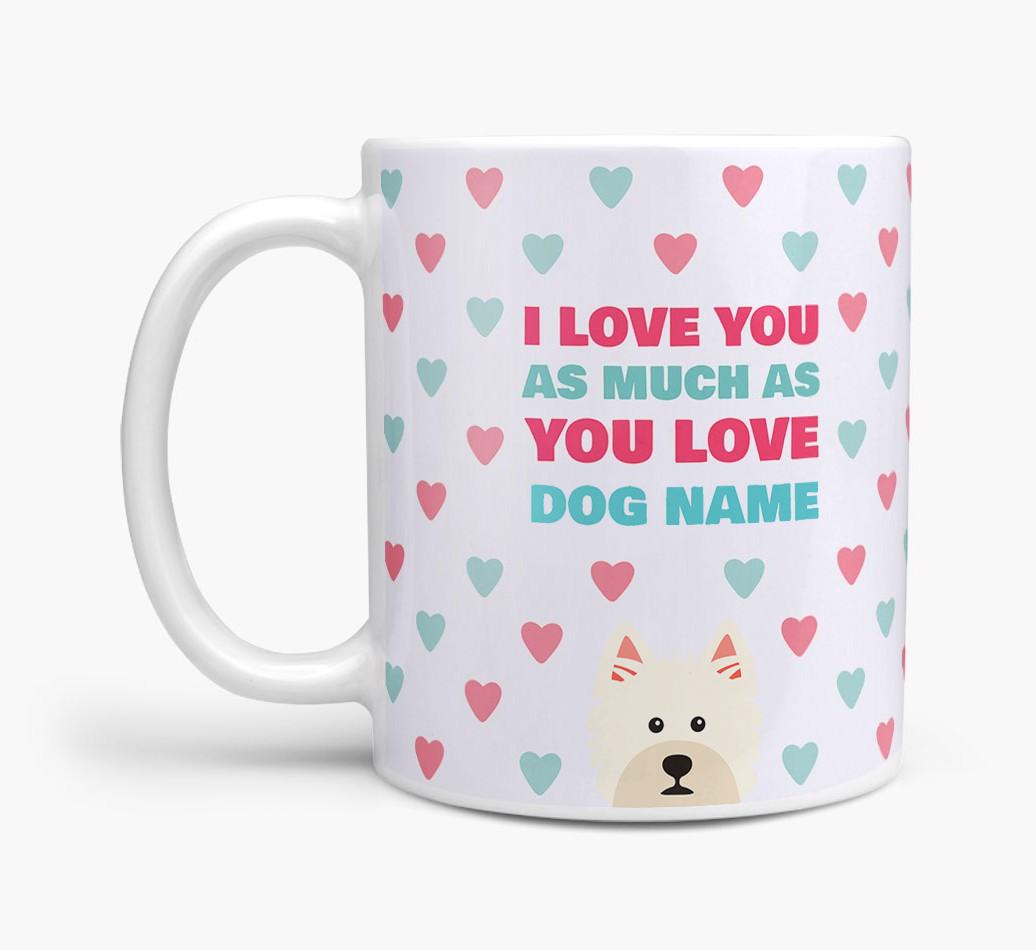 Personalised {breedFullName} 'I Love You As Much As You Love {dogsName}' Mug