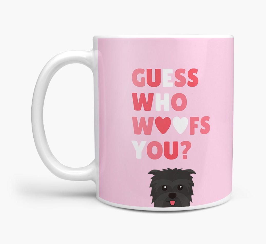 'Guess Who Woofs You' Mug With {breedFullName} Icon