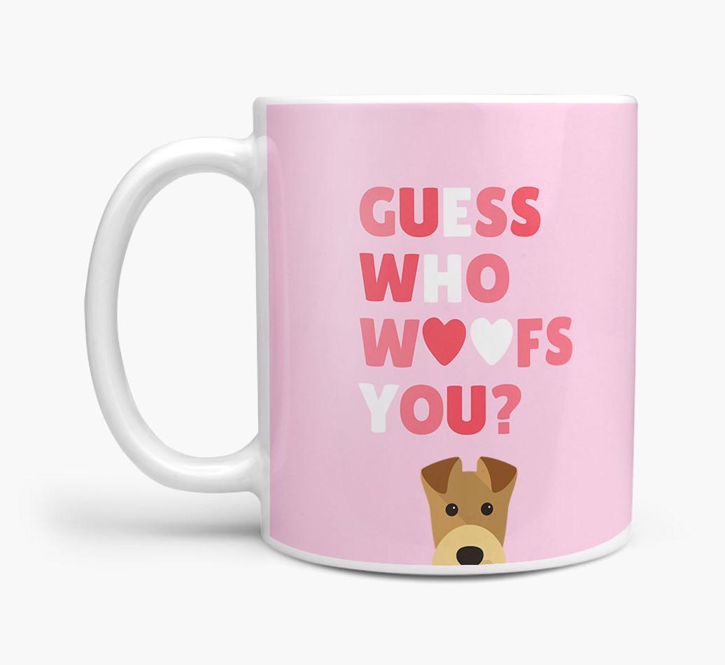 'Guess Who Woofs You' Mug With {breedFullName} Icon