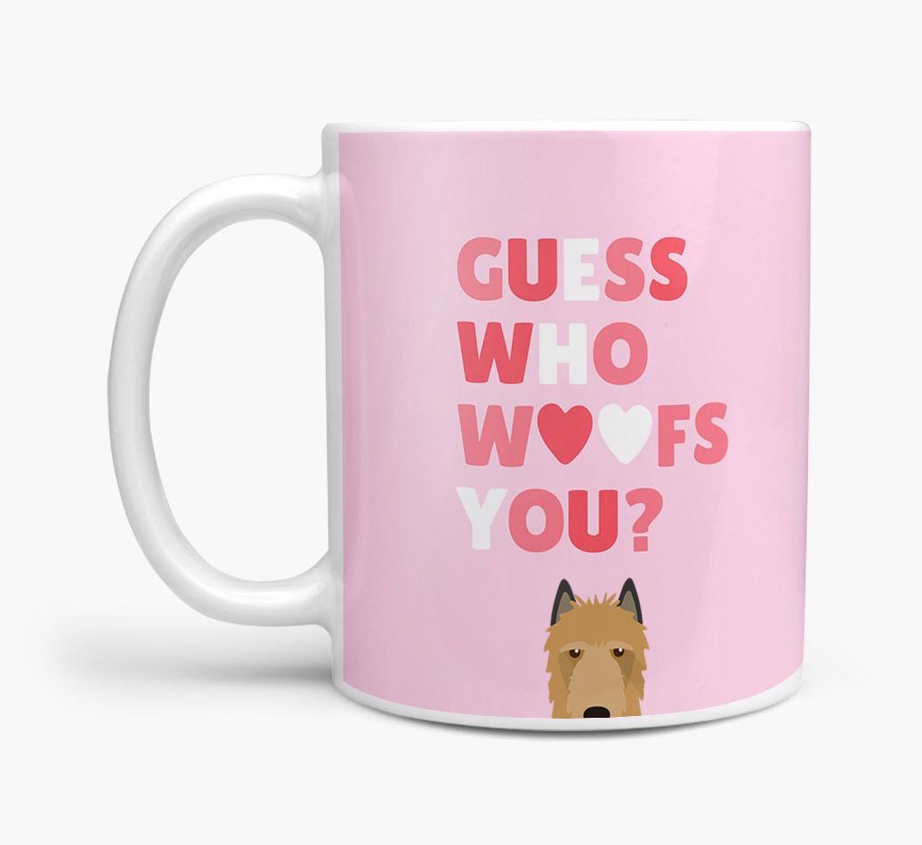 'Guess Who Woofs You' Mug With {breedFullName} Icon
