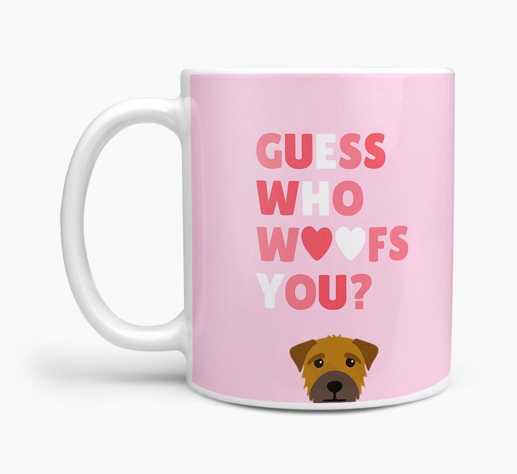 'Guess Who Woofs You' Mug With {breedFullName} Icon