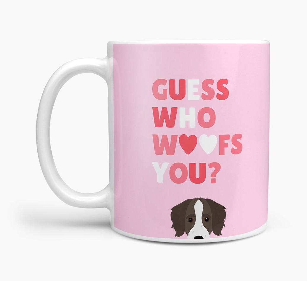'Guess Who Woofs You' Mug With {breedFullName} Icon