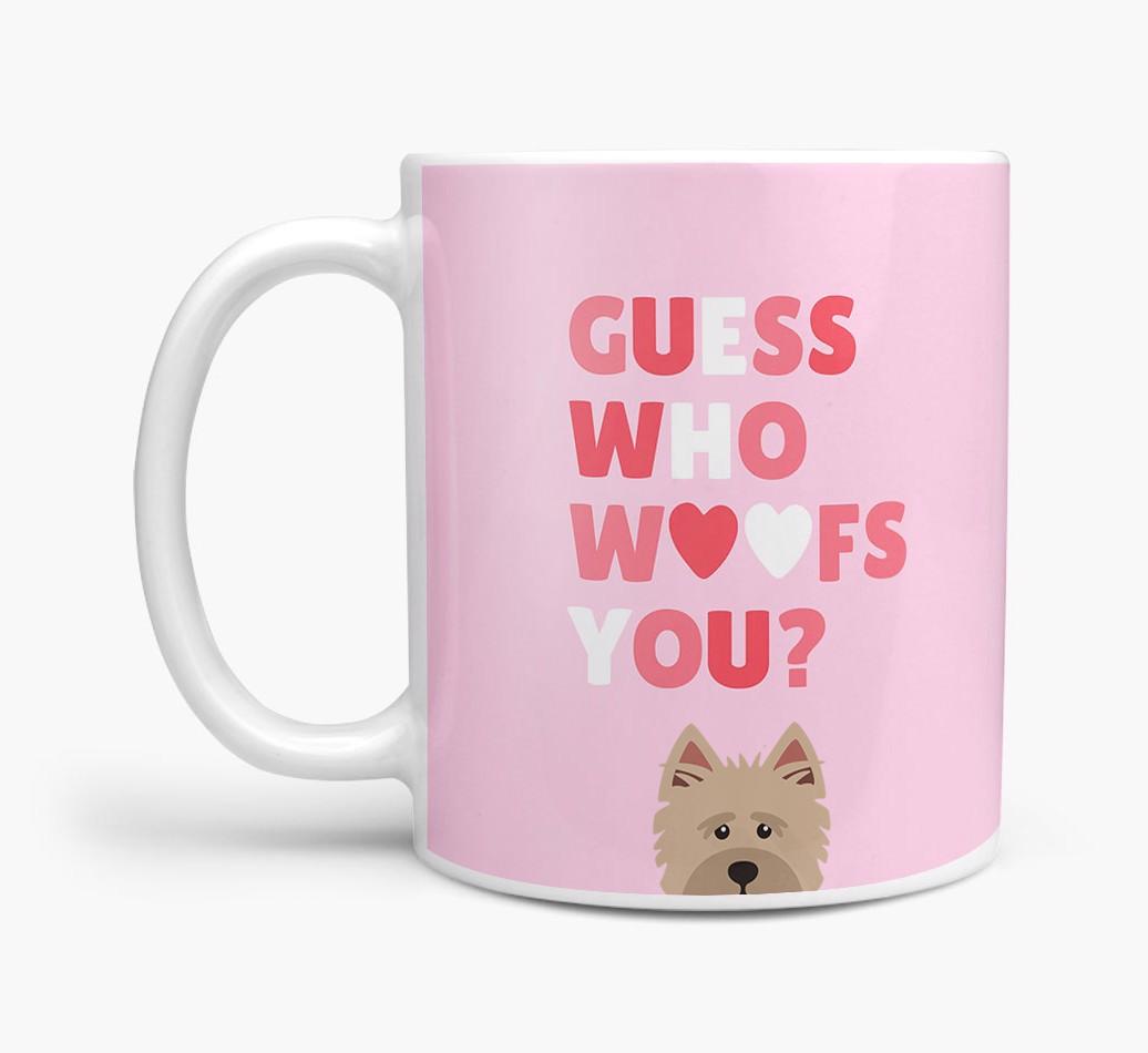 'Guess Who Woofs You' Mug With {breedFullName} Icon