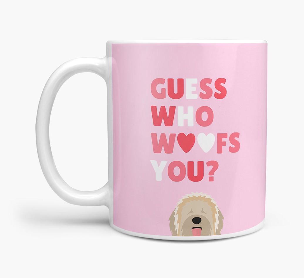 'Guess Who Woofs You' Mug With {breedFullName} Icon