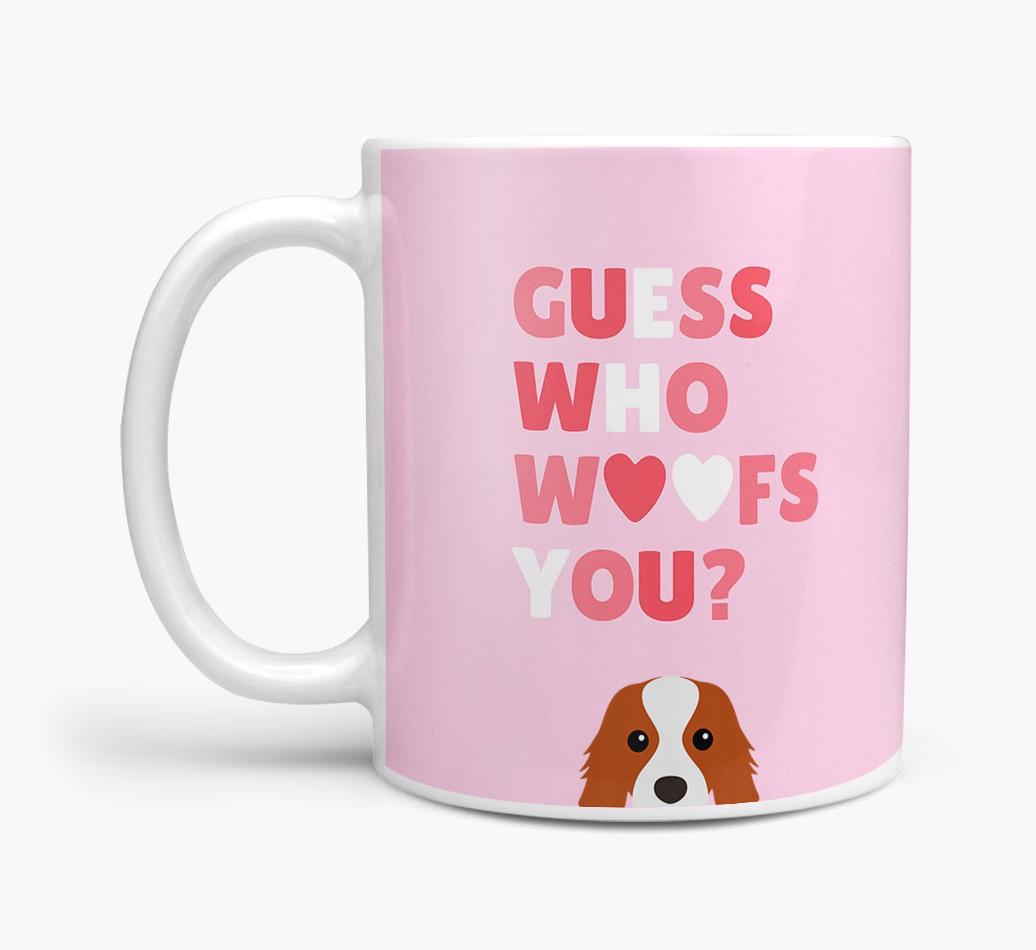 'Guess Who Woofs You' Mug With {breedFullName} Icon