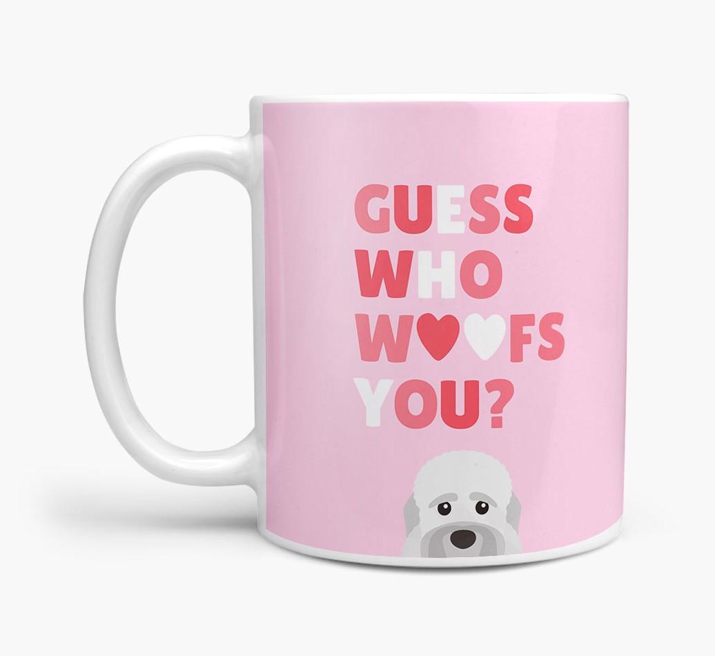 'Guess Who Woofs You' Mug With {breedFullName} Icon