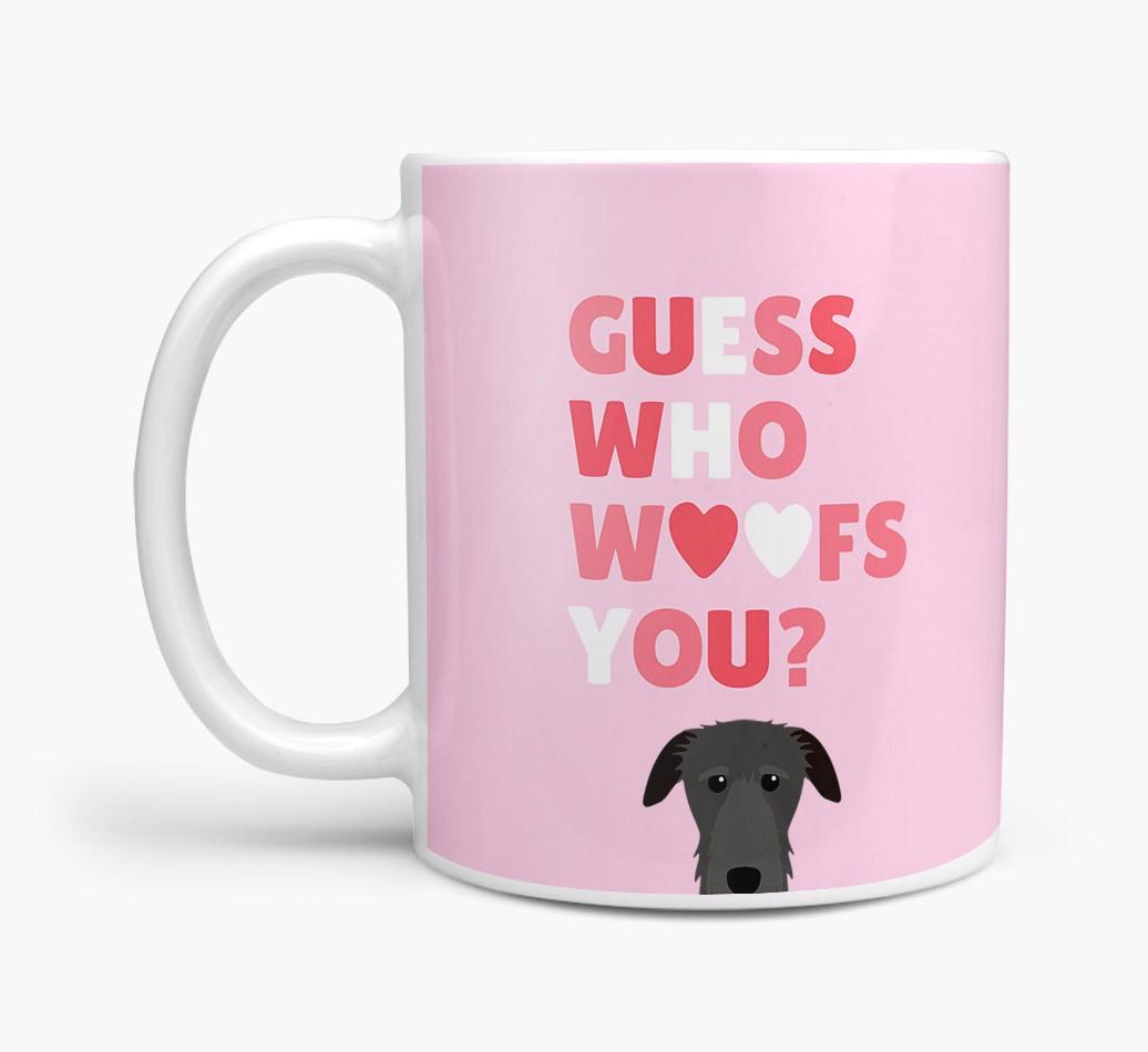 'Guess Who Woofs You' Mug With {breedFullName} Icon