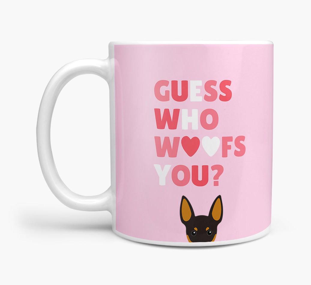 'Guess Who Woofs You' Mug With {breedFullName} Icon