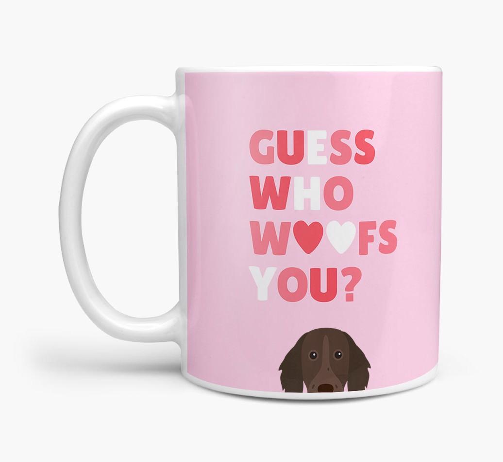 'Guess Who Woofs You' Mug With {breedFullName} Icon