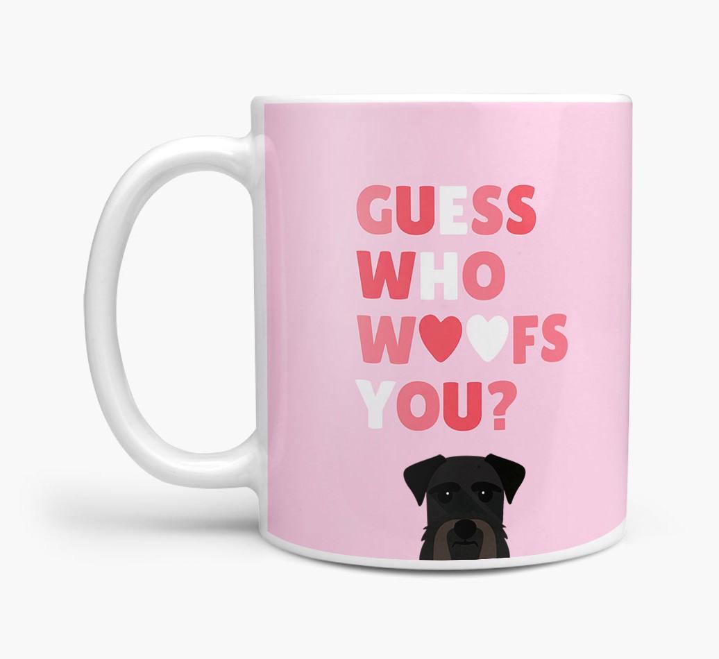 'Guess Who Woofs You' Mug With {breedFullName} Icon