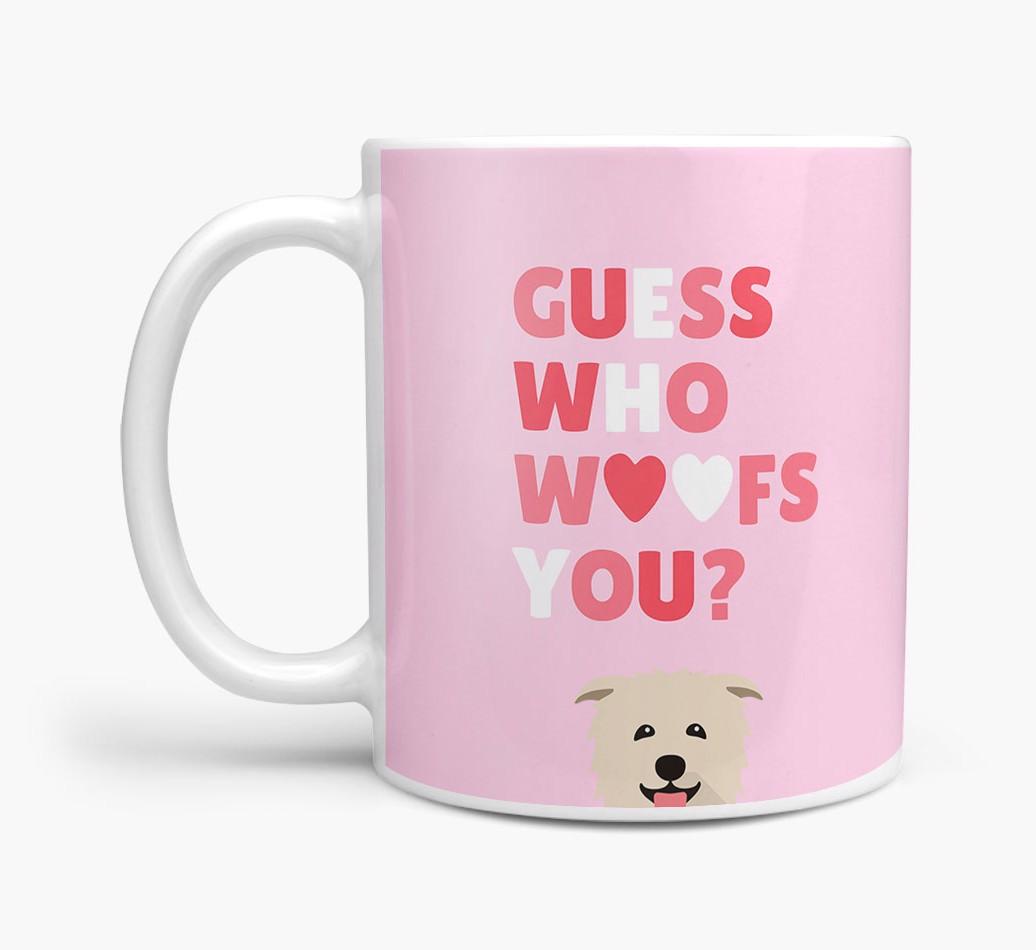 'Guess Who Woofs You' Mug With {breedFullName} Icon
