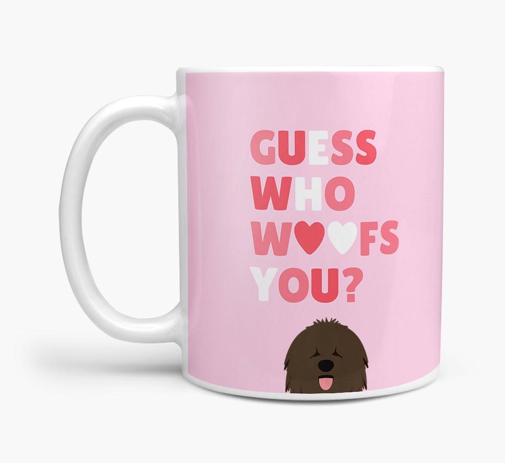 'Guess Who Woofs You' Mug With {breedFullName} Icon