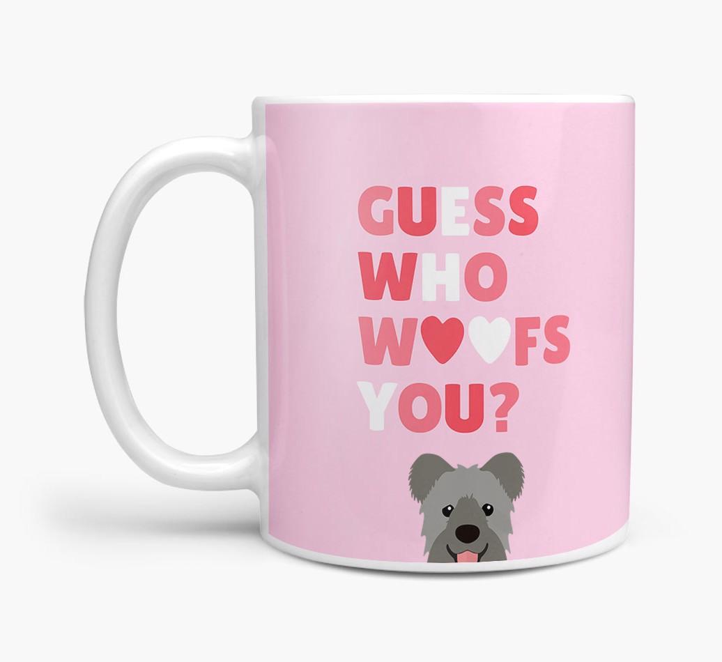 'Guess Who Woofs You' Mug With {breedFullName} Icon