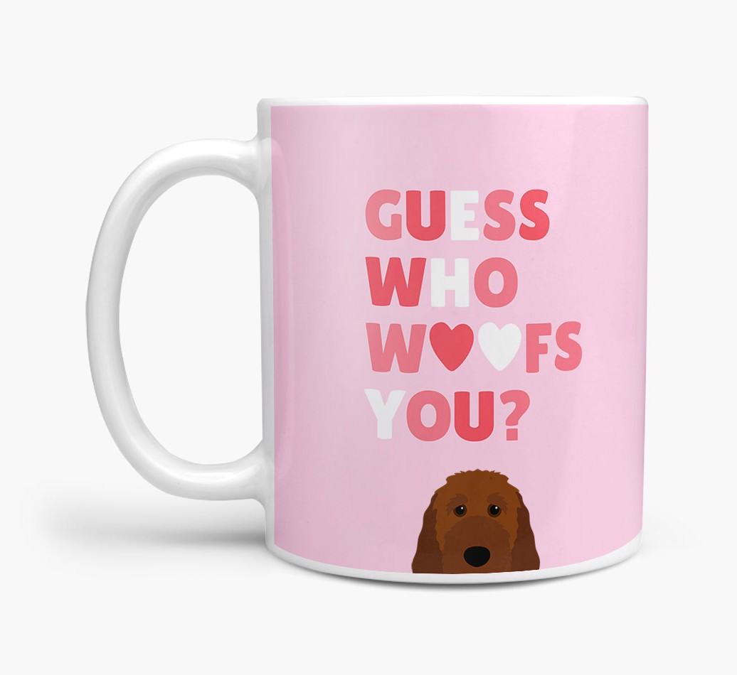 'Guess Who Woofs You' Mug With {breedFullName} Icon