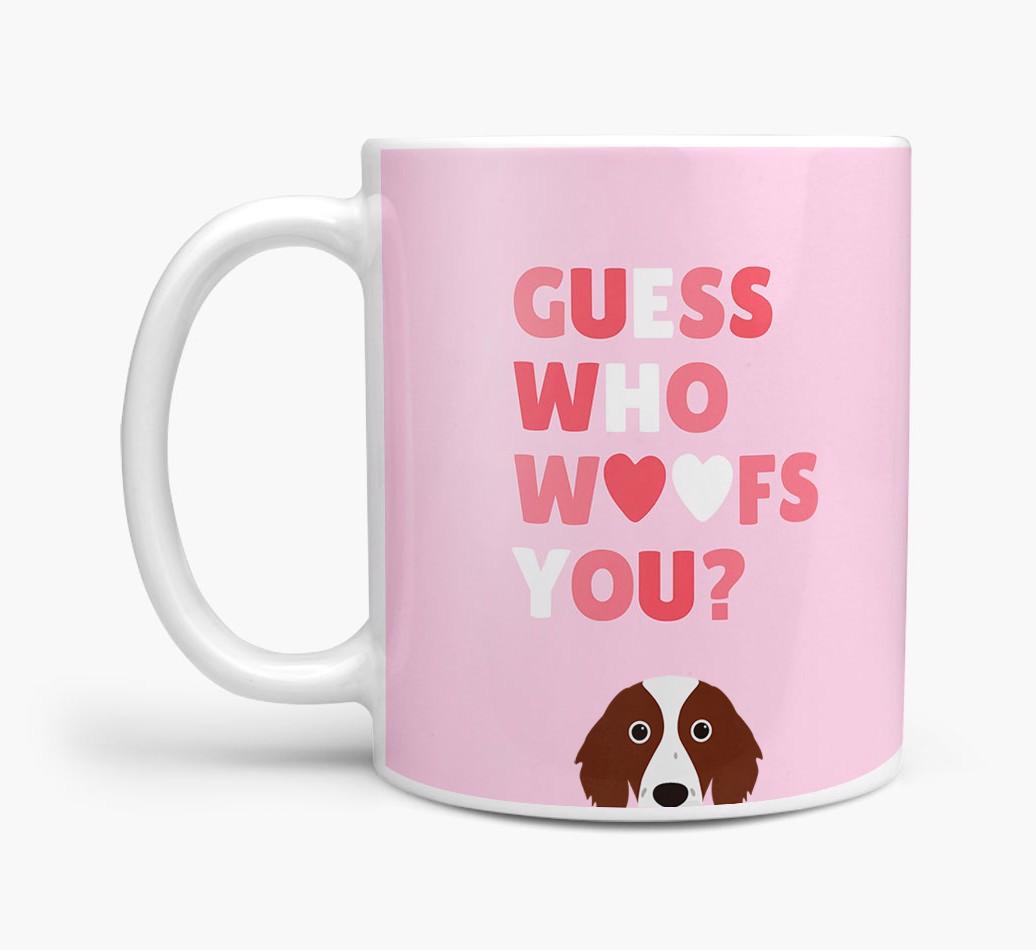 'Guess Who Woofs You' Mug With {breedFullName} Icon