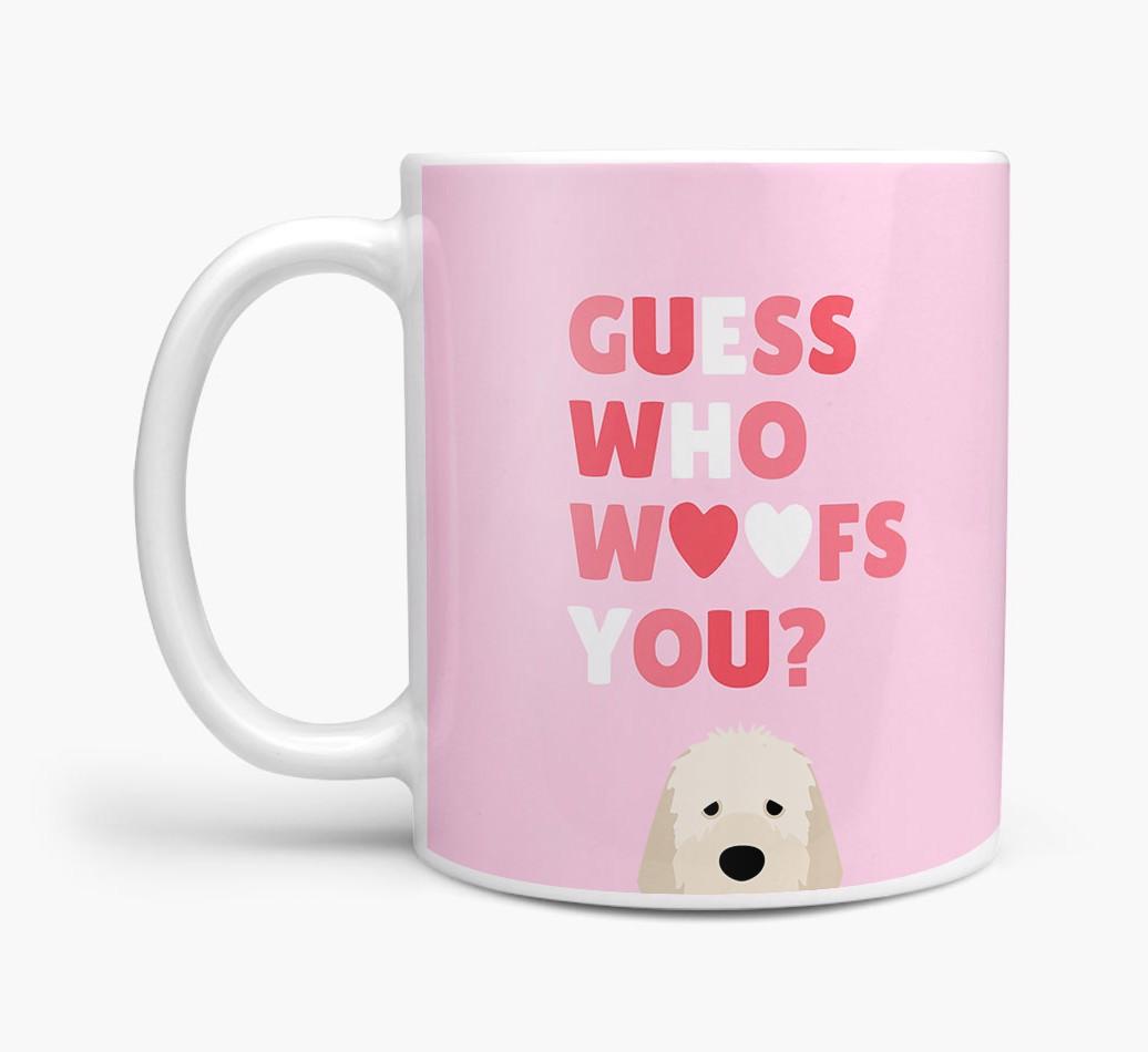 'Guess Who Woofs You' Mug With {breedFullName} Icon