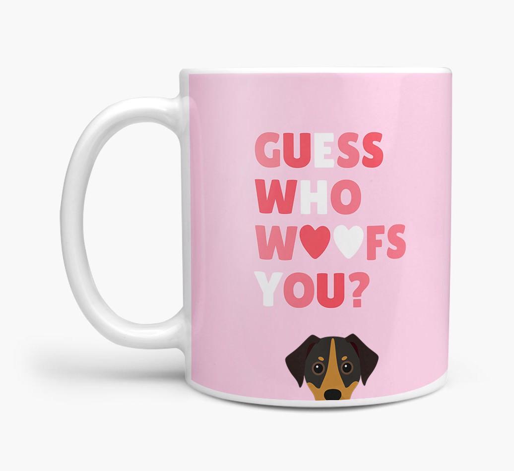 'Guess Who Woofs You' Mug With {breedFullName} Icon