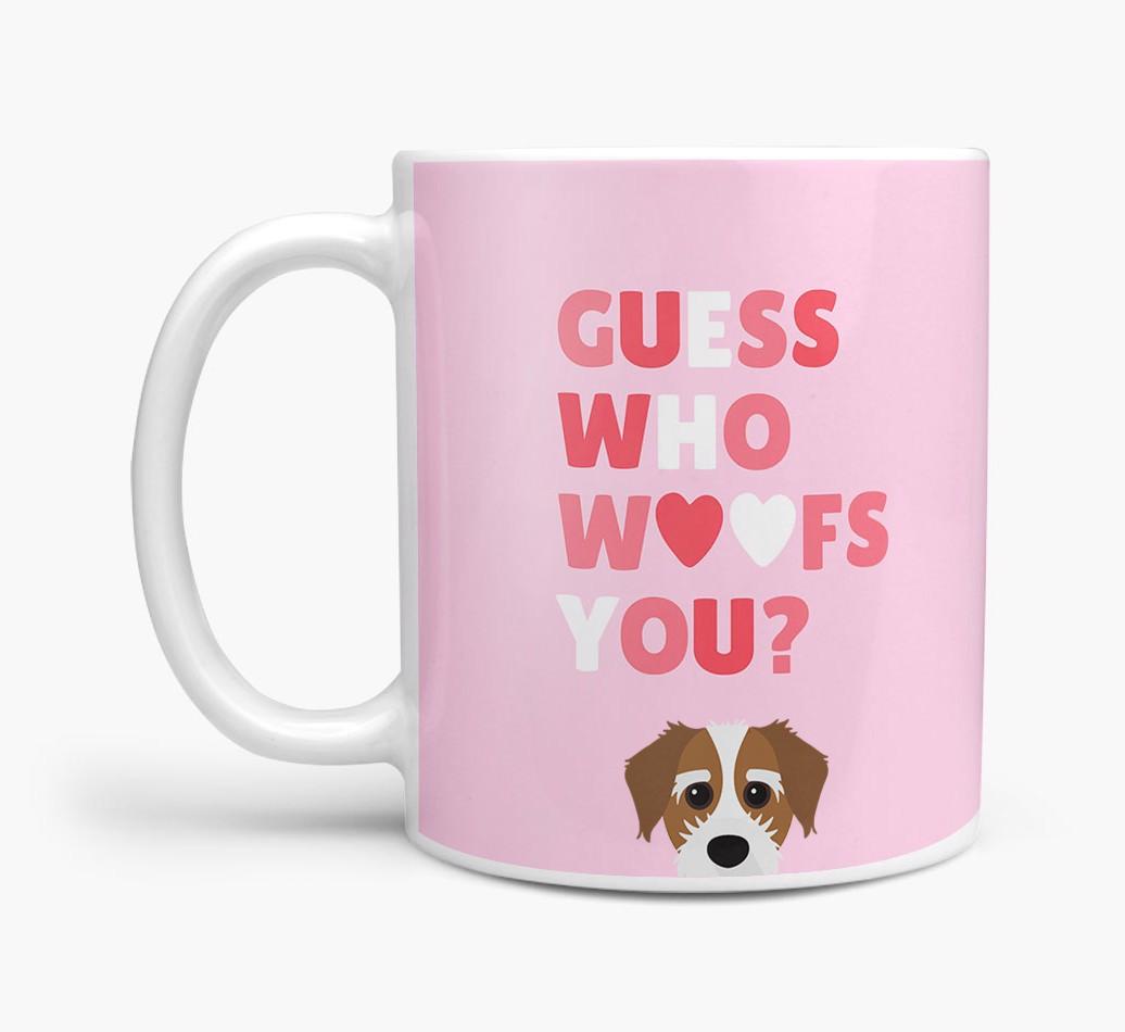 'Guess Who Woofs You' Mug With {breedFullName} Icon