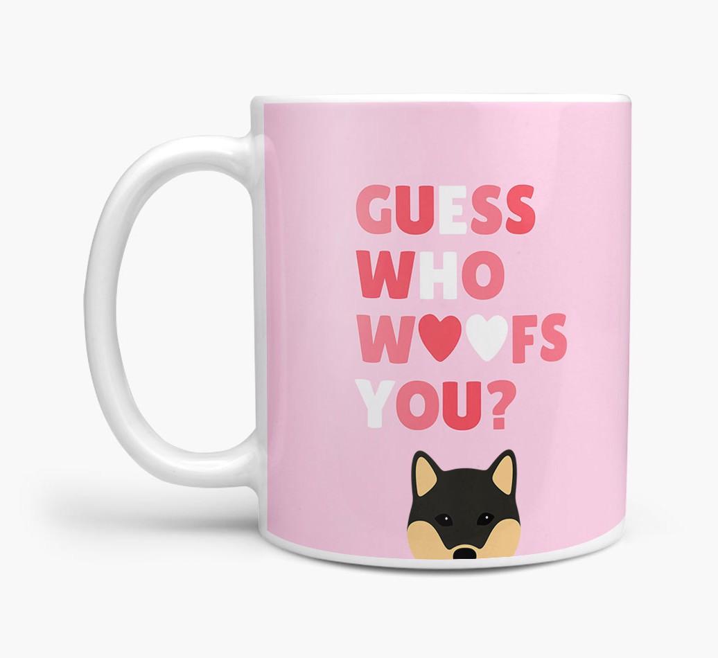 'Guess Who Woofs You' Mug With {breedFullName} Icon