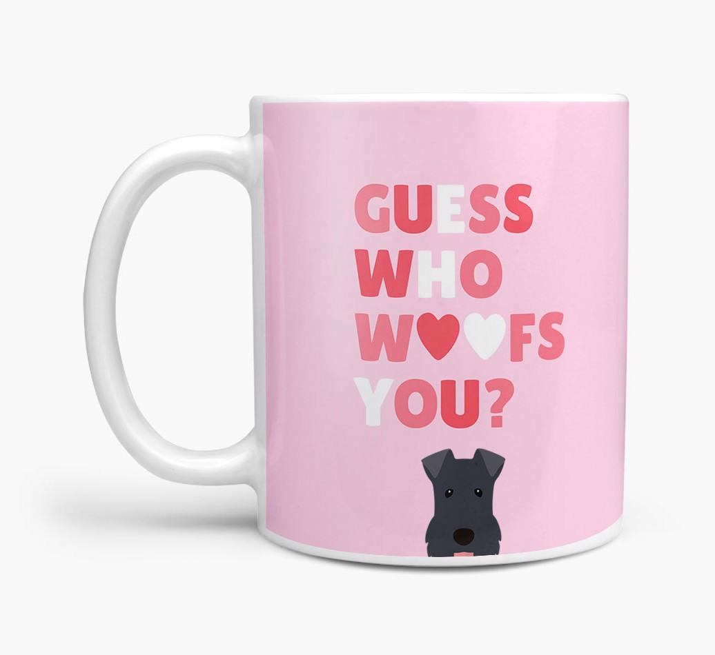 'Guess Who Woofs You' Mug With {breedFullName} Icon