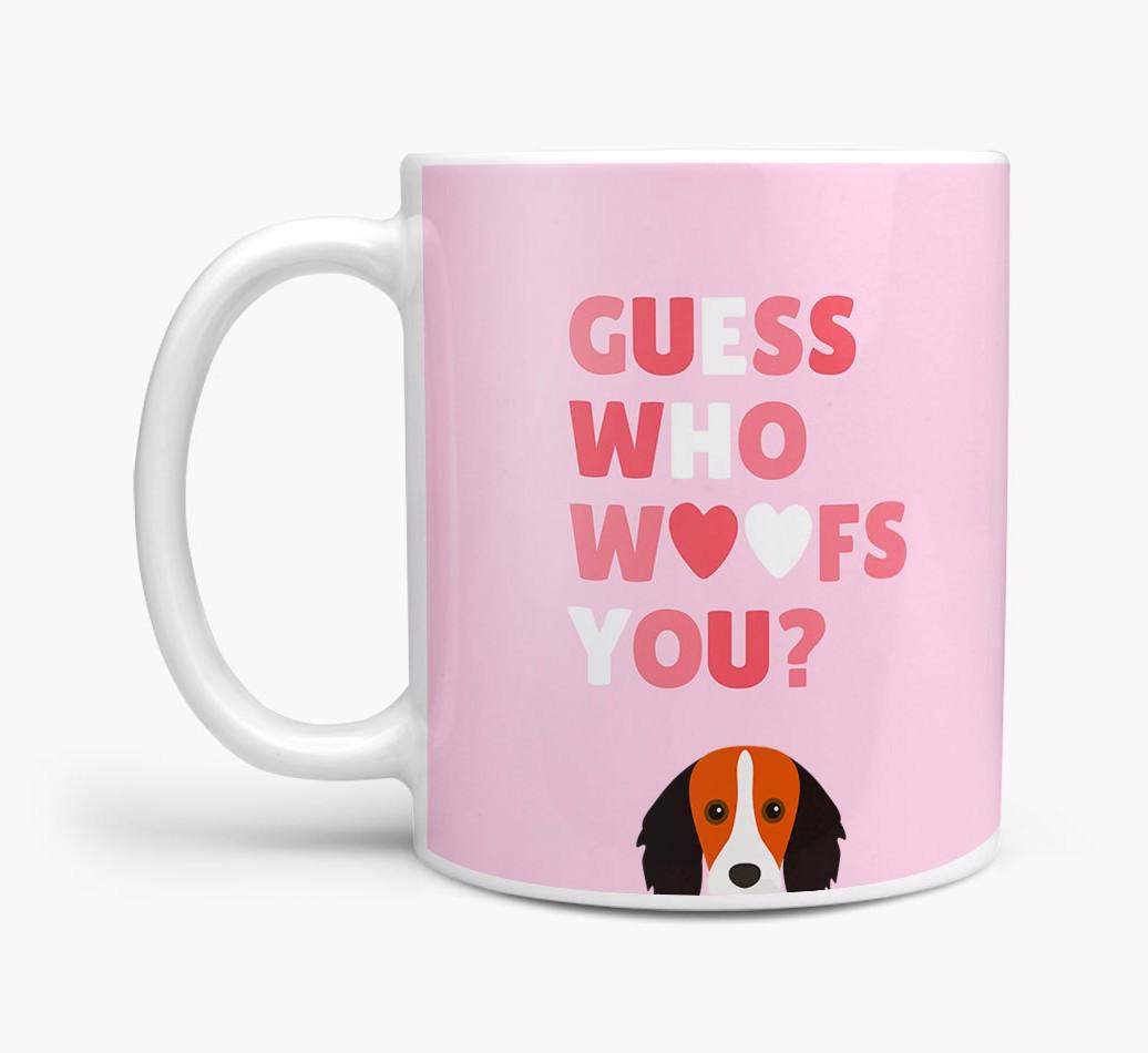 'Guess Who Woofs You' Mug With {breedFullName} Icon