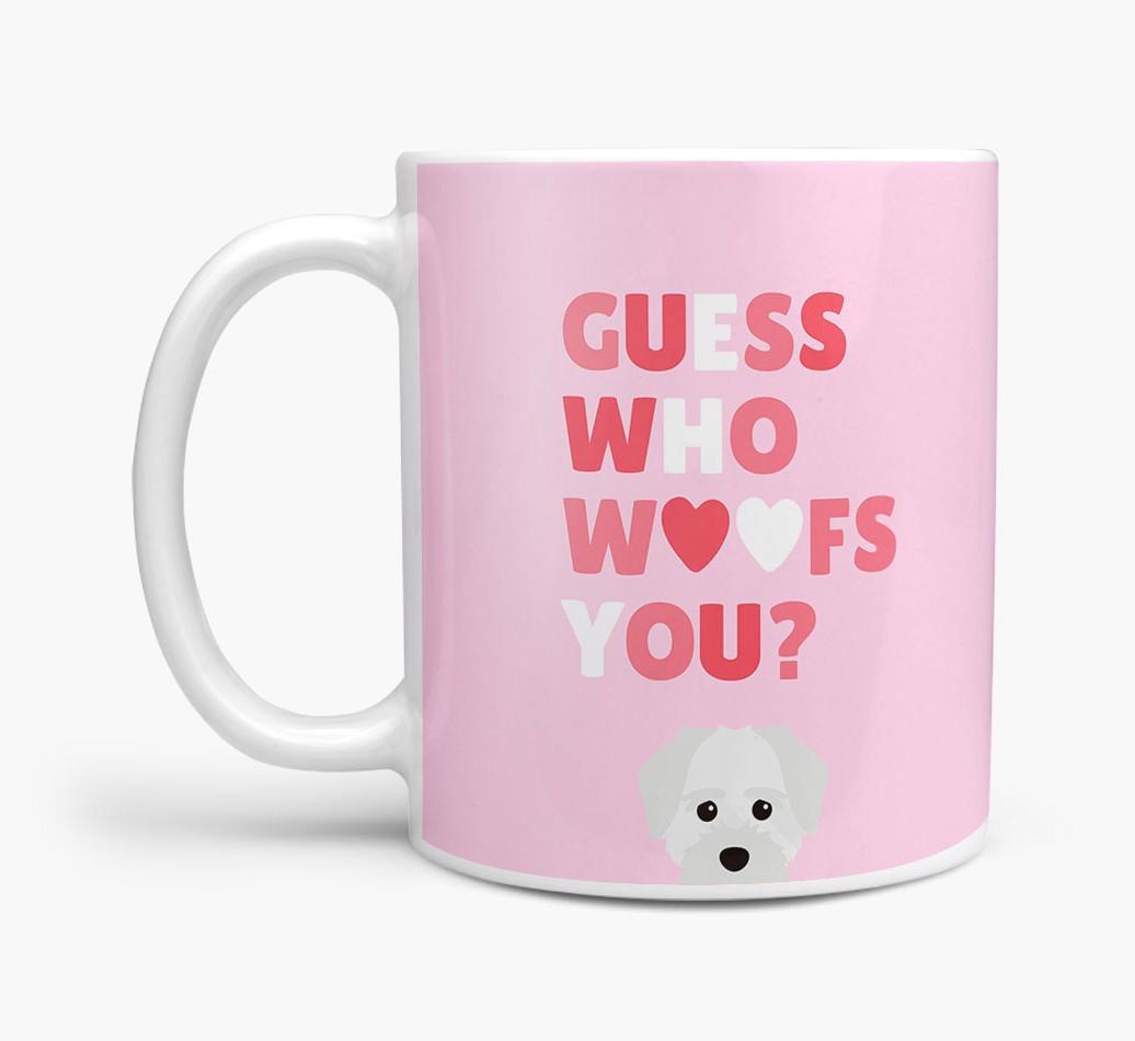 'Guess Who Woofs You' Mug With {breedFullName} Icon