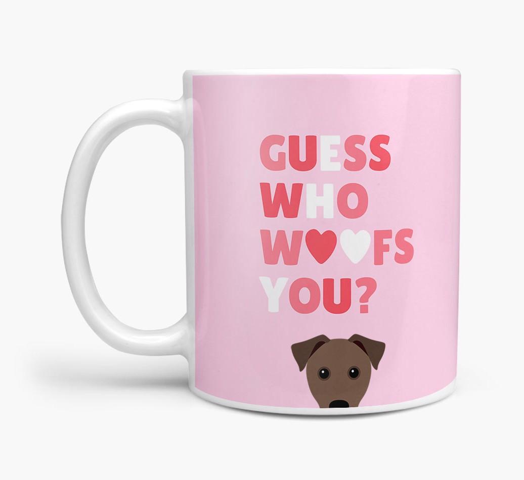 'Guess Who Woofs You' Mug With {breedFullName} Icon