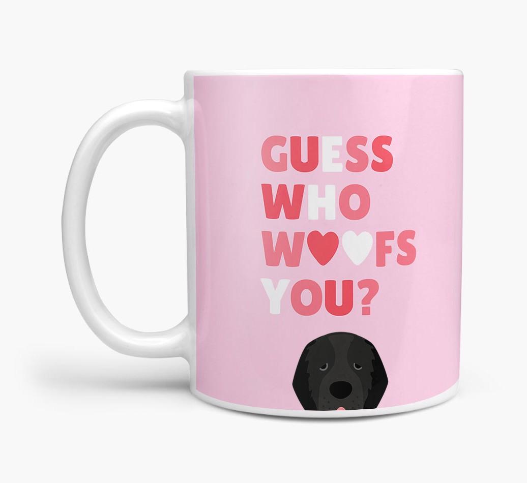 'Guess Who Woofs You' Mug With {breedFullName} Icon