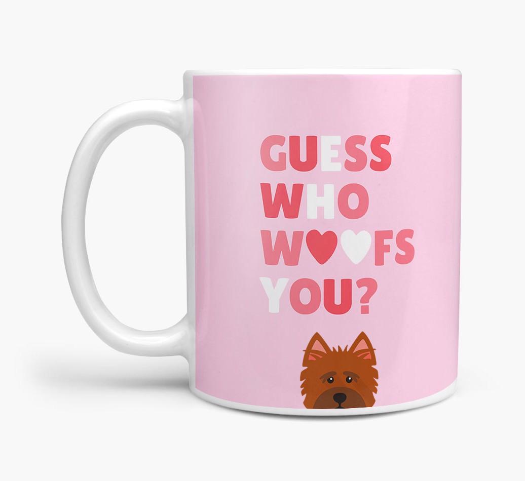 'Guess Who Woofs You' Mug With {breedFullName} Icon