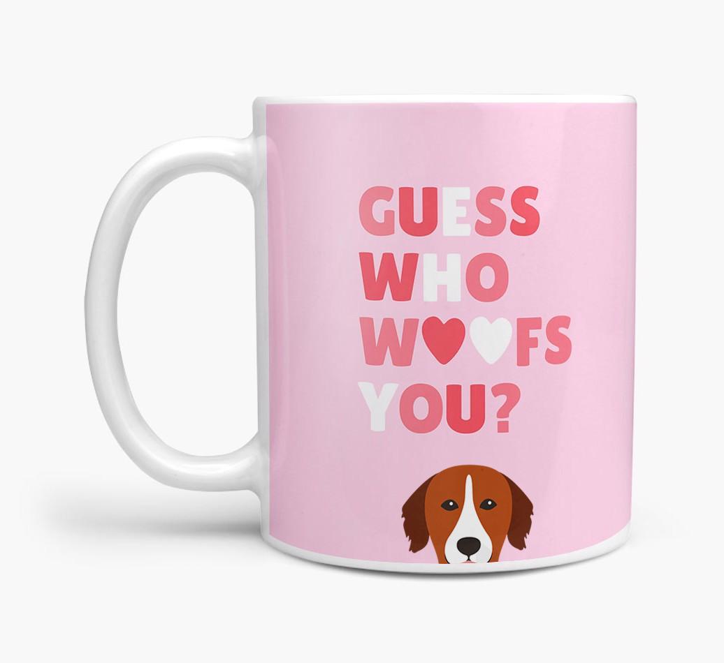 'Guess Who Woofs You' Mug With {breedFullName} Icon