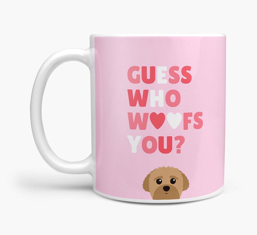 'Guess Who Woofs You' Mug With {breedFullName} Icon