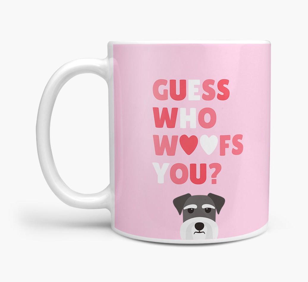 'Guess Who Woofs You' Mug With {breedFullName} Icon