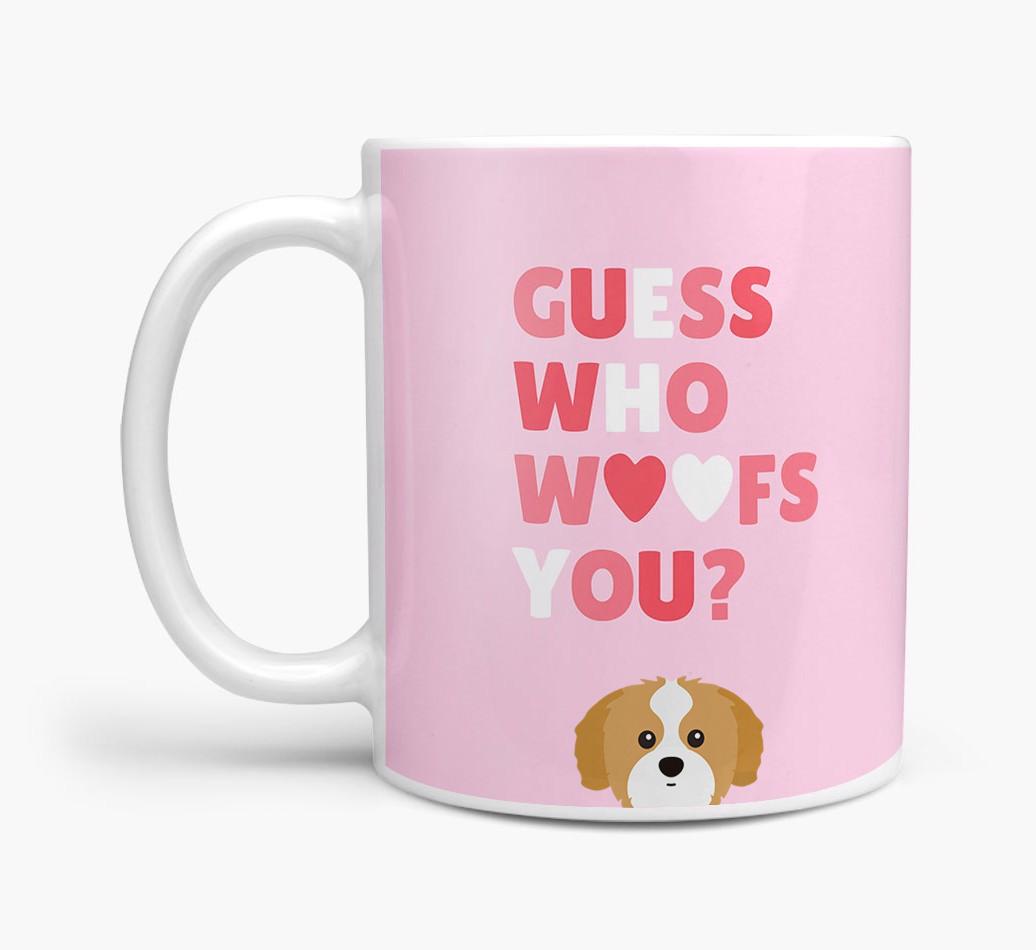 'Guess Who Woofs You' Mug With {breedFullName} Icon