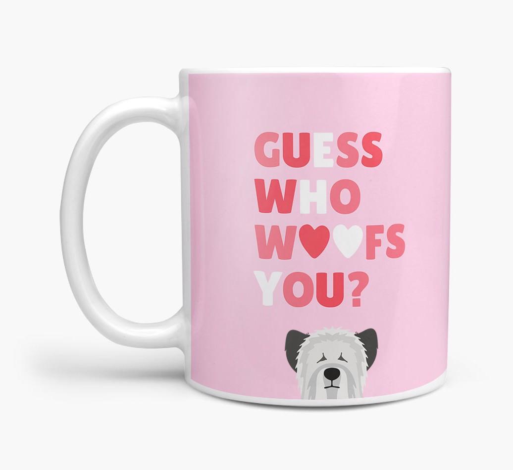 'Guess Who Woofs You' Mug With {breedFullName} Icon