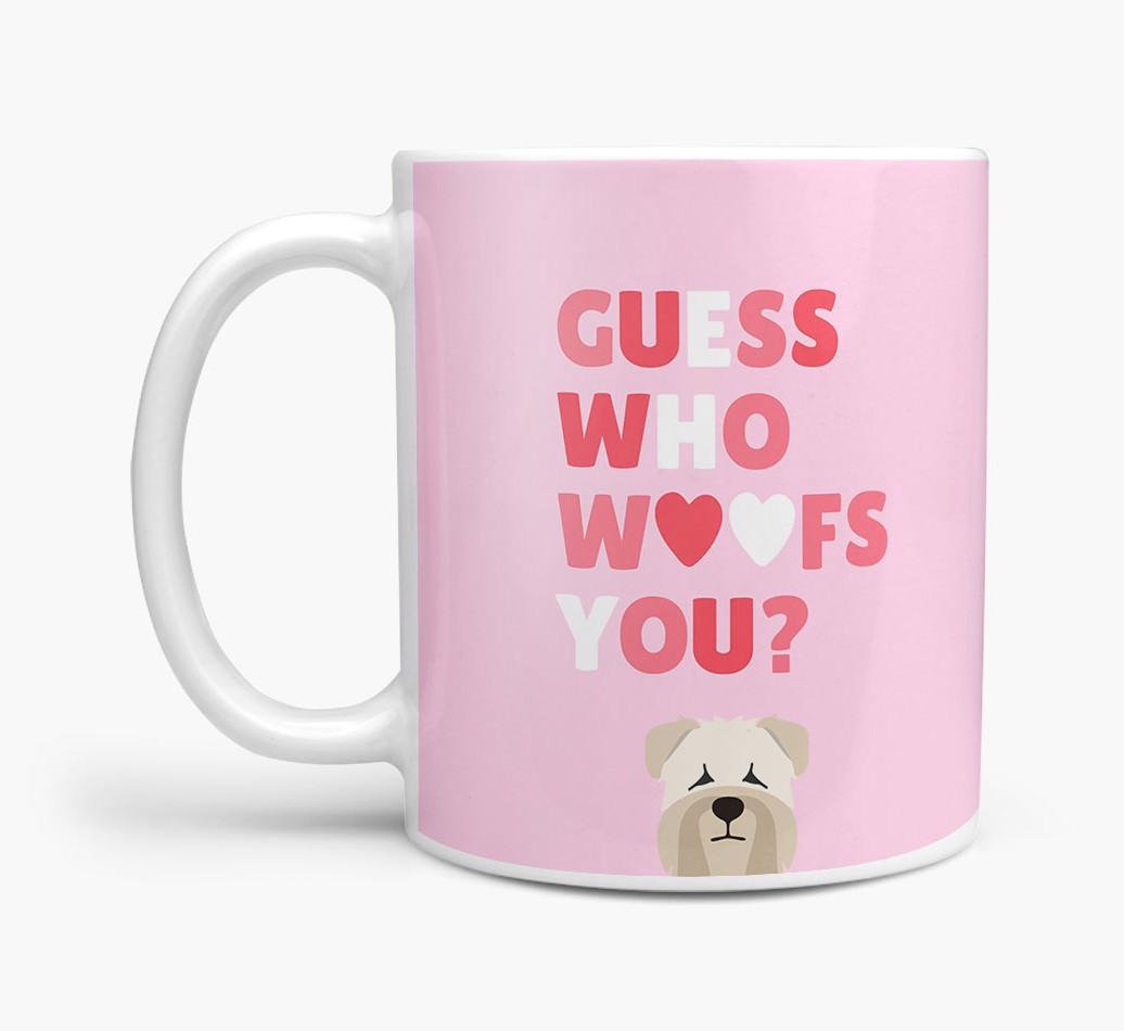 'Guess Who Woofs You' Mug With {breedFullName} Icon