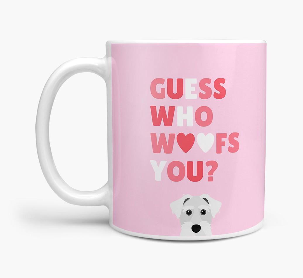'Guess Who Woofs You' Mug With {breedFullName} Icon