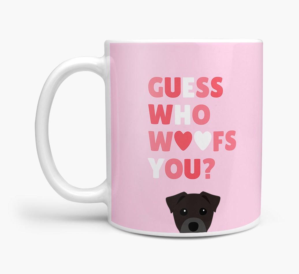 'Guess Who Woofs You' Mug With {breedFullName} Icon