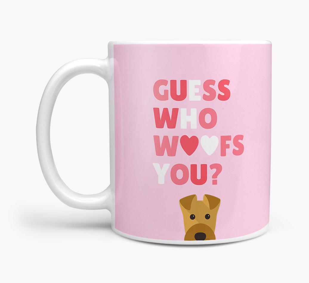 'Guess Who Woofs You' Mug With {breedFullName} Icon