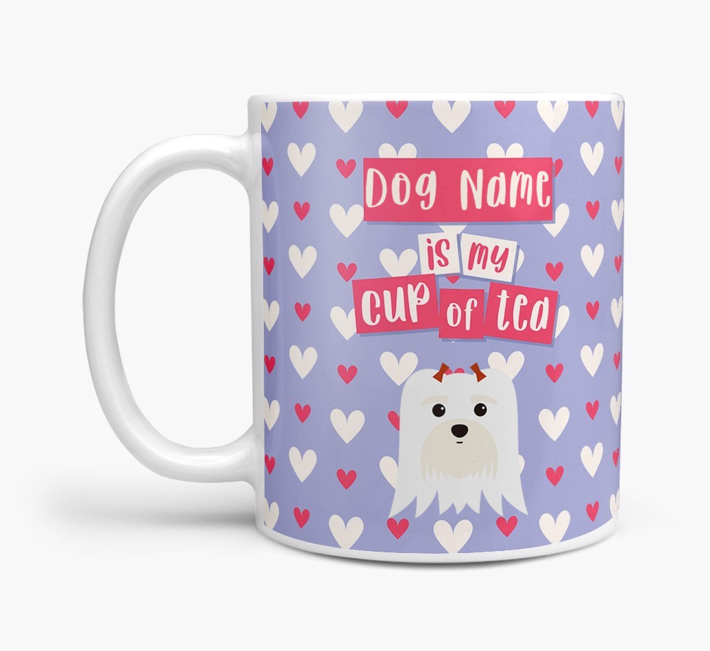 Personalised {breedFullName} '{dogsName} is my Cup of Tea' Mug