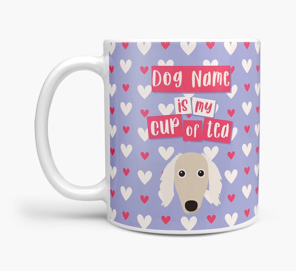 Personalised {breedFullName} '{dogsName} is my Cup of Tea' Mug