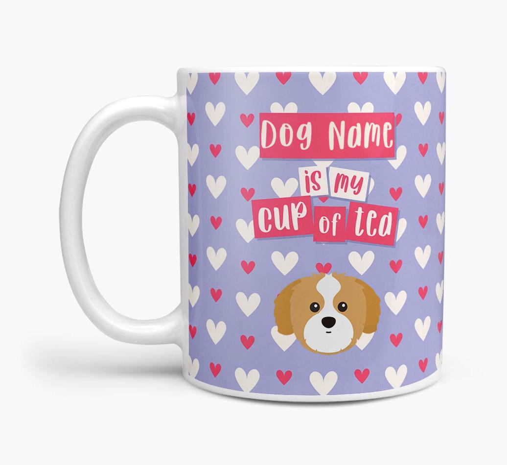 Personalised {breedFullName} '{dogsName} is my Cup of Tea' Mug