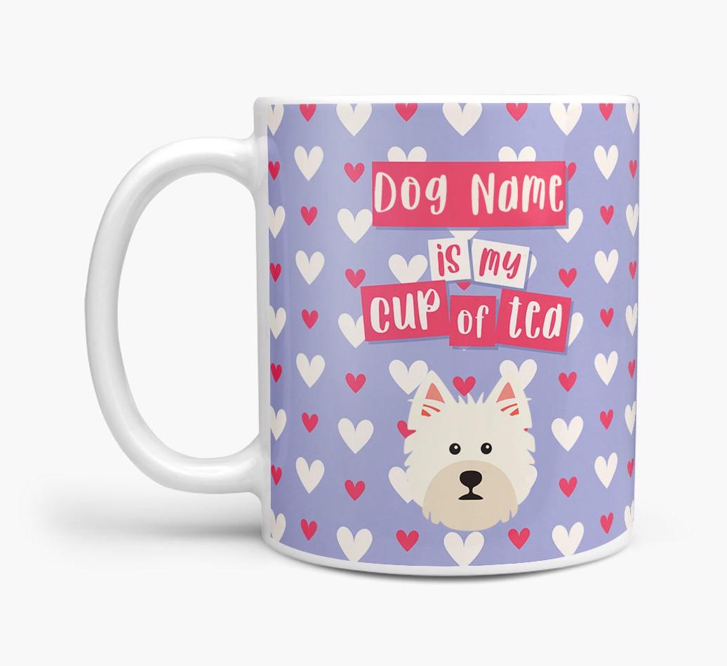 Personalised {breedFullName} '{dogsName} is my Cup of Tea' Mug