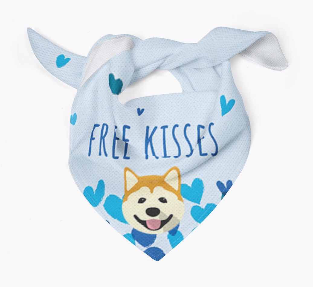 Free Kisses : Personalised {breedFullName} Bandana
